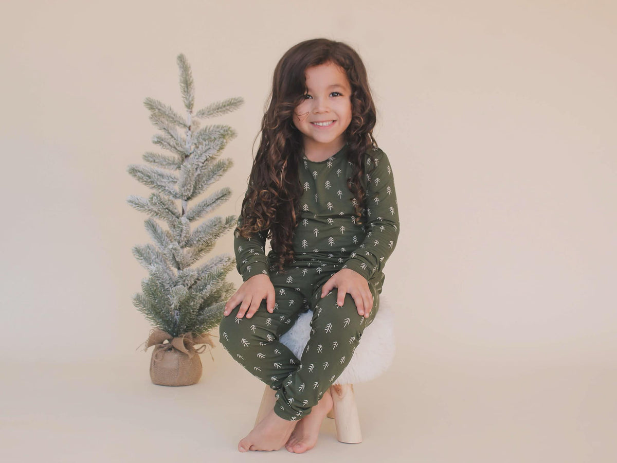 Christmas Tree Bamboo Pajamas - 2pc Set