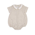 Baby Boy Linen Bubble with Pointed Collar