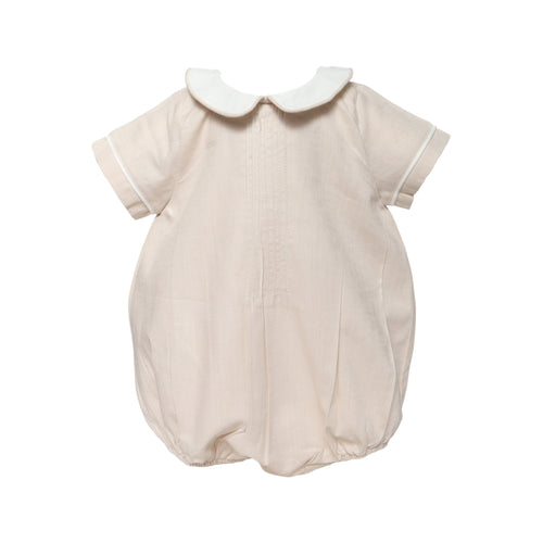 Baby Boy Linen Bubble with Pointed Collar