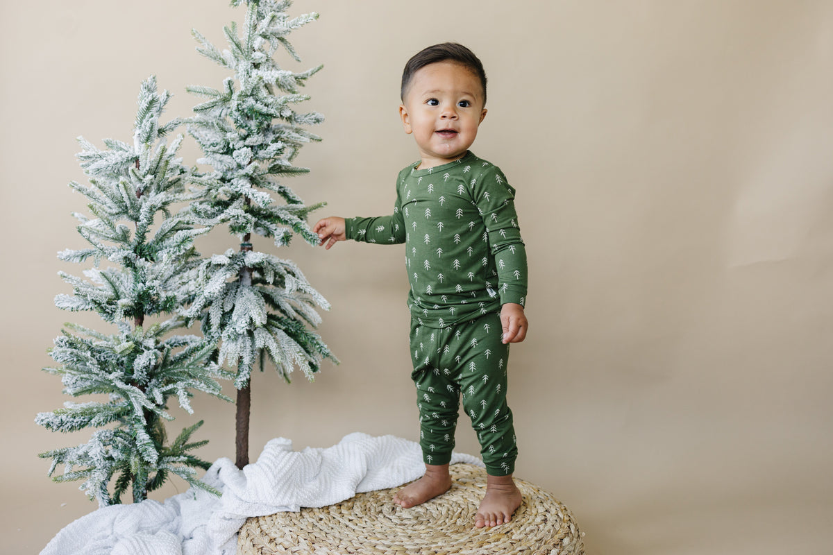 Christmas Tree Bamboo Pajamas - 2pc Set