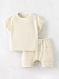 Children's Waffle Knit Tee and Shorts Set